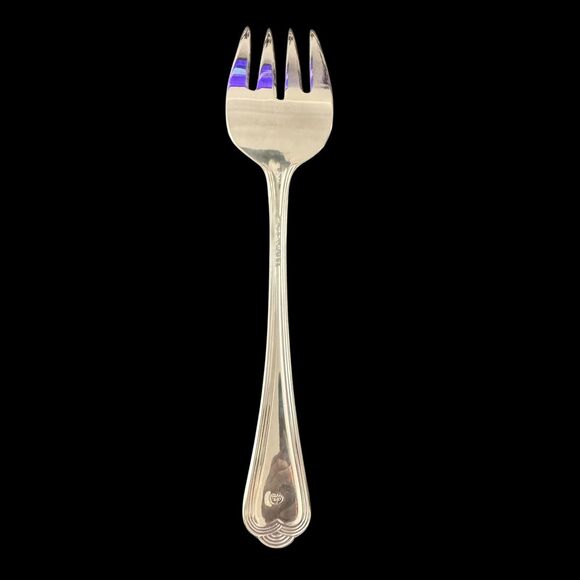 Pfaltzgraff Fairisle Cold Meat Serving Fork 8 1/4" Stainless 18/8 Retired Vntg - Picture 5 of 8